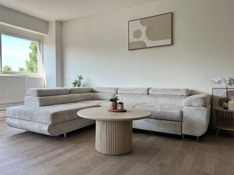 Canapé Toulouse Beige - Velours
