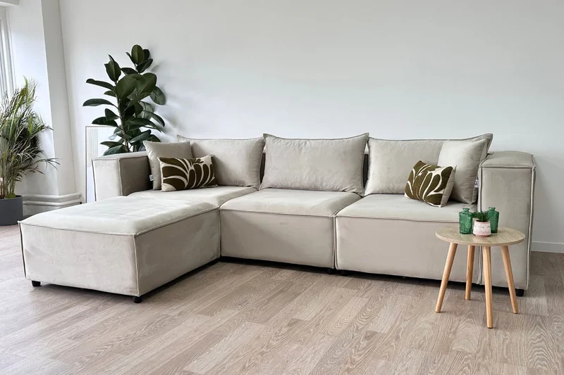 Canapé Élégance Modulable 3+1 - Velours