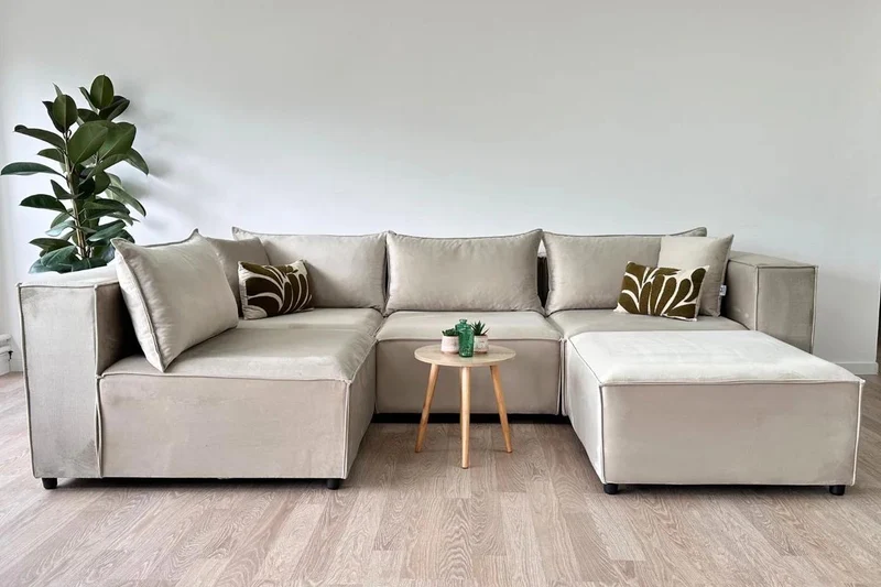 Canapé Élégance Modulable 4+1- Velours