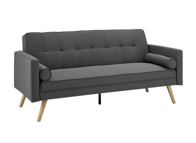 Banquette clic clac gris foncé en tissu TANIA