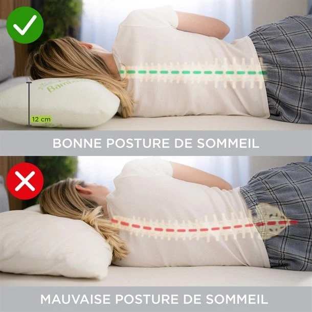 Oreiller mémoire de forme Bamboo