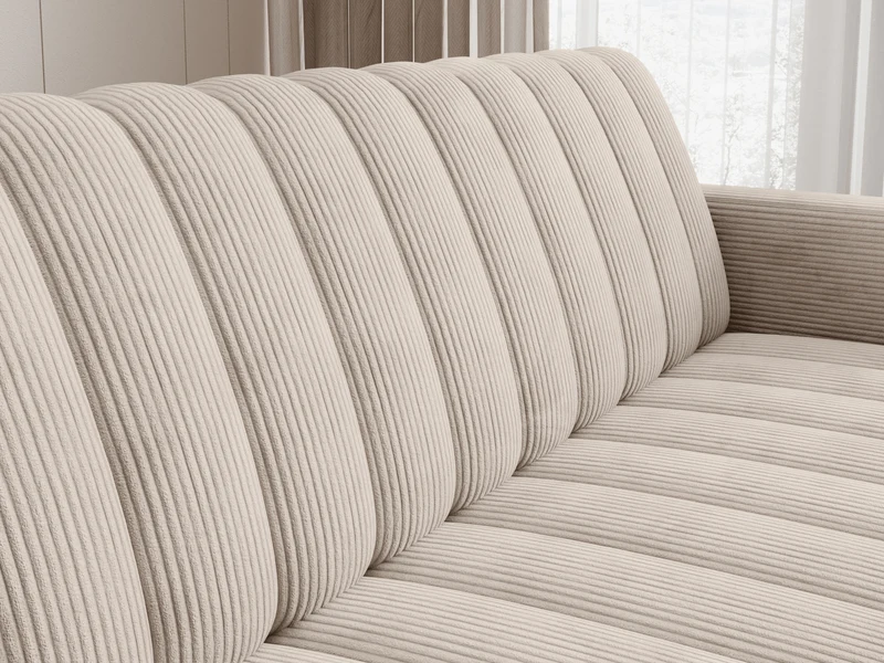 Canapé-lit FUJI – Convertible avec coffre de rangement, assise capitonnée et mécanisme Click-Clack