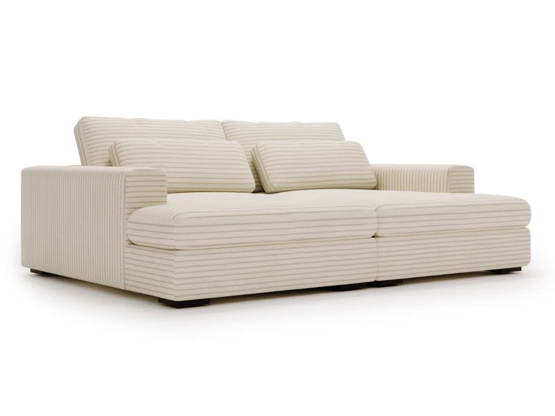 Canapé Elena – Grand Canapé assise profond en Velours Côtelé | Confort XXL & Design Moderne