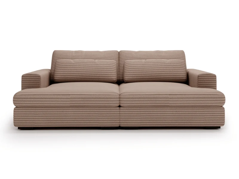 Canapé Elena – Grand Canapé assise profond en Velours Côtelé | Confort XXL & Design Moderne