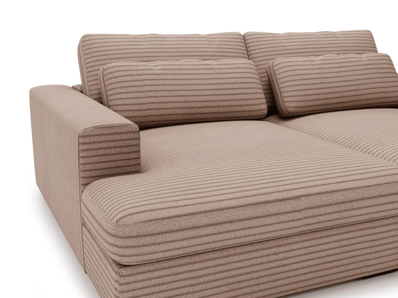 Canapé Elena – Grand Canapé assise profond en Velours Côtelé | Confort XXL & Design Moderne