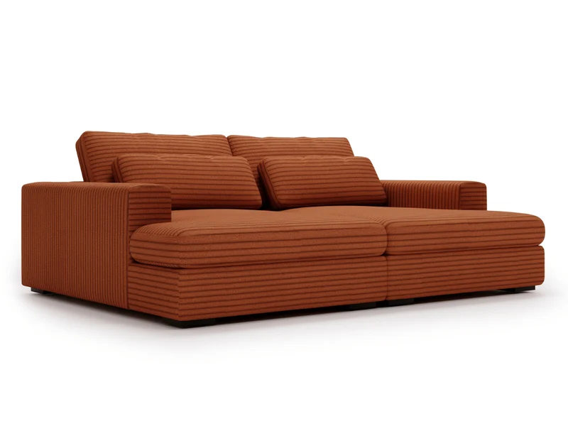 Canapé Elena – Grand Canapé assise profond en Velours Côtelé | Confort XXL & Design Moderne