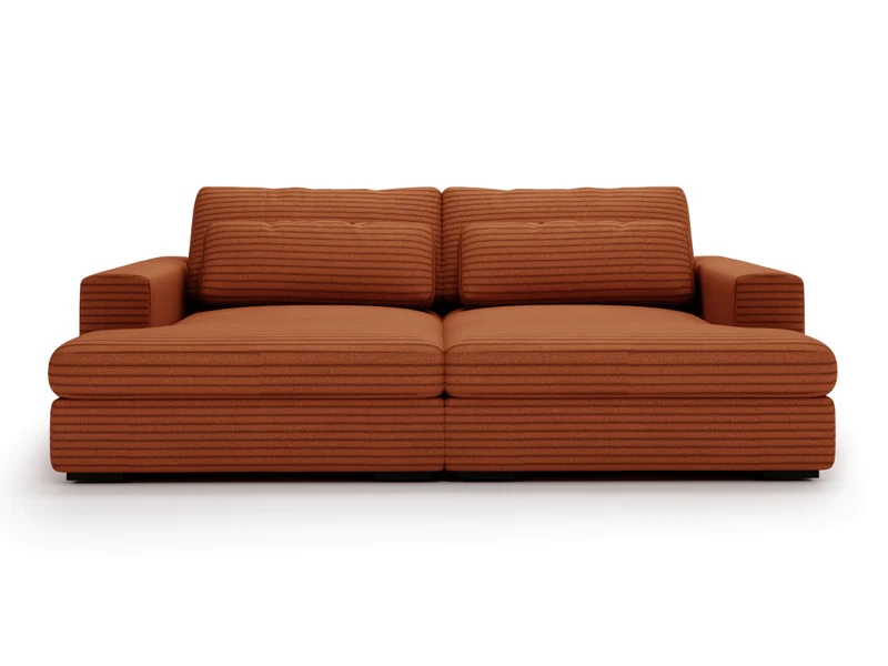 Canapé Elena – Grand Canapé assise profond en Velours Côtelé | Confort XXL & Design Moderne