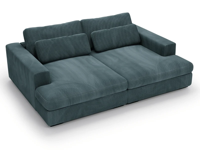 Canapé Elena – Grand Canapé assise profond en Velours Côtelé | Confort XXL & Design Moderne