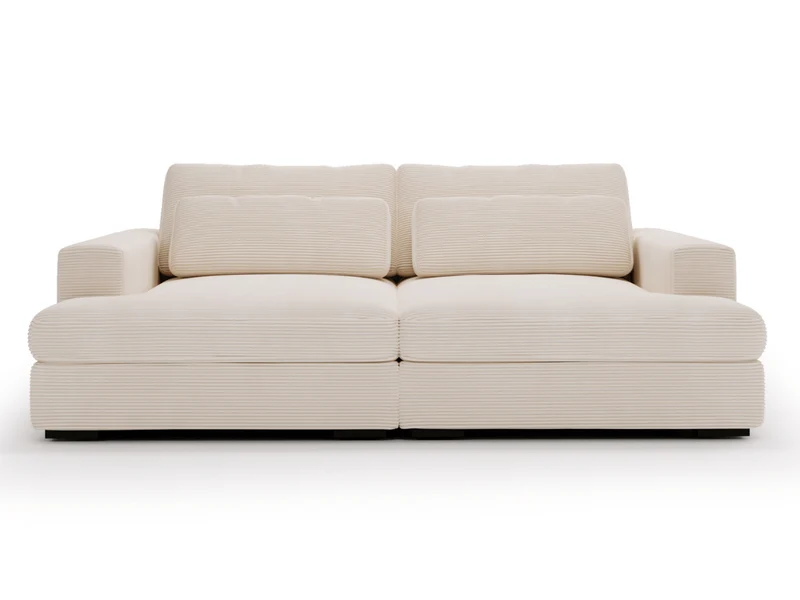 Canapé Elena – Grand Canapé assise profond en Velours Côtelé | Confort XXL & Design Moderne