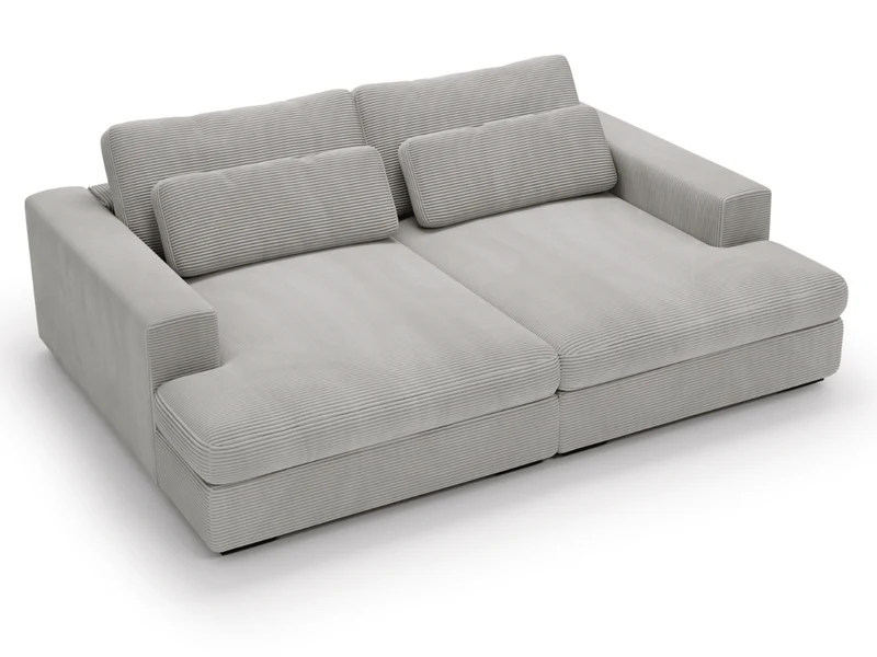 Canapé Elena – Grand Canapé assise profond en Velours Côtelé | Confort XXL & Design Moderne