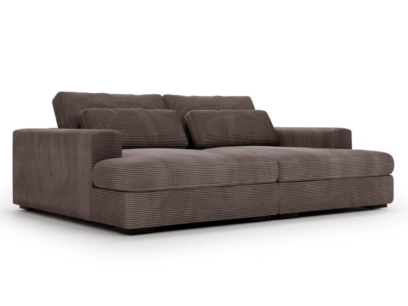 Canapé Elena – Grand Canapé assise profond en Velours Côtelé | Confort XXL & Design Moderne