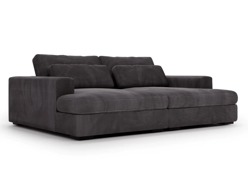 Canapé Elena – Grand Canapé assise profond en Velours Côtelé | Confort XXL & Design Moderne