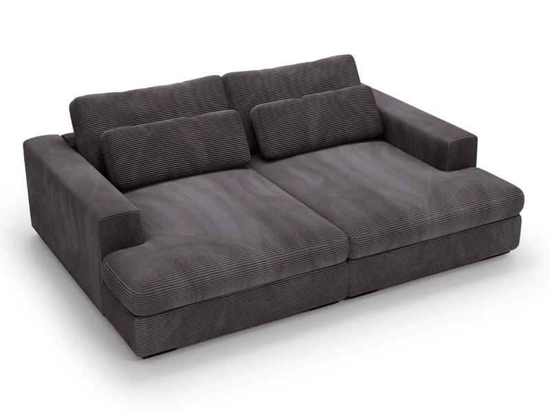 Canapé Elena – Grand Canapé assise profond en Velours Côtelé | Confort XXL & Design Moderne