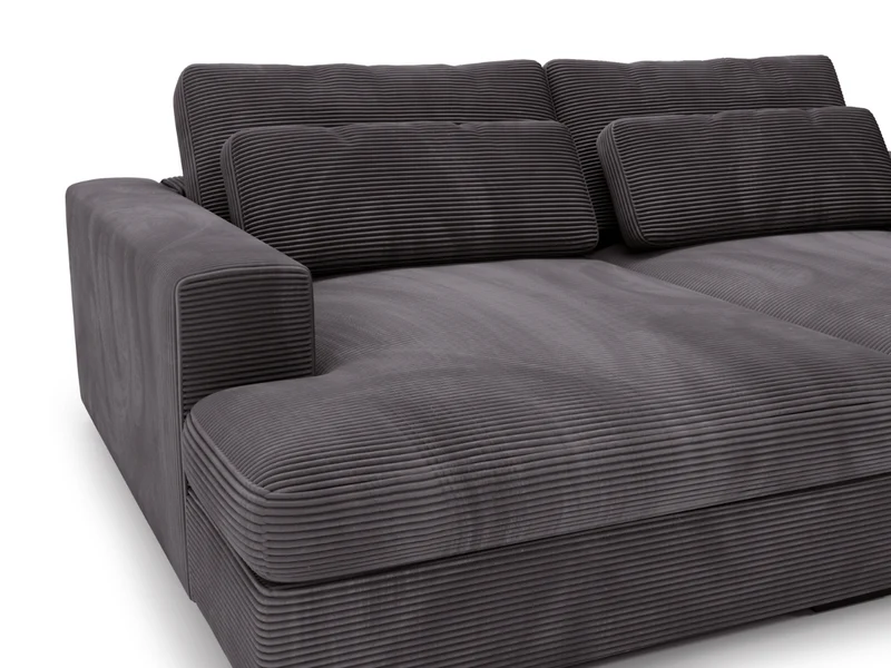 Canapé Elena – Grand Canapé assise profond en Velours Côtelé | Confort XXL & Design Moderne