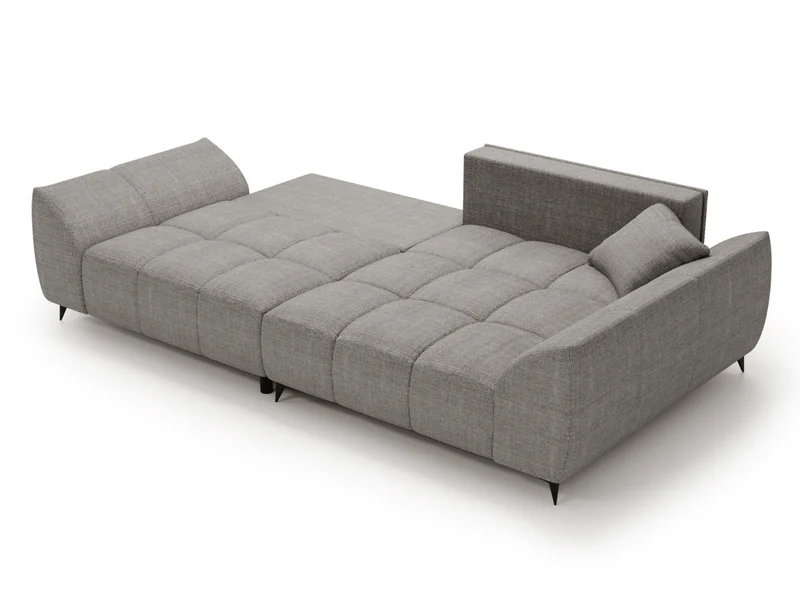 Canapé d’angle Lara – Convertible avec grande méridienne, coffre intégré