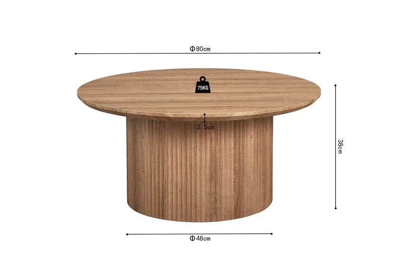 Table Basse Ronde LYANE - 80 cm