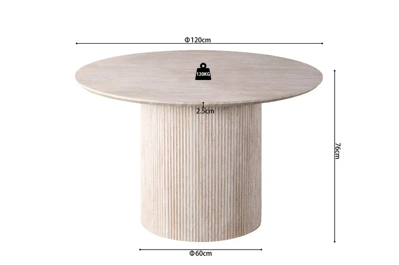 Table à Manger Ronde LYANE - 120 cm
