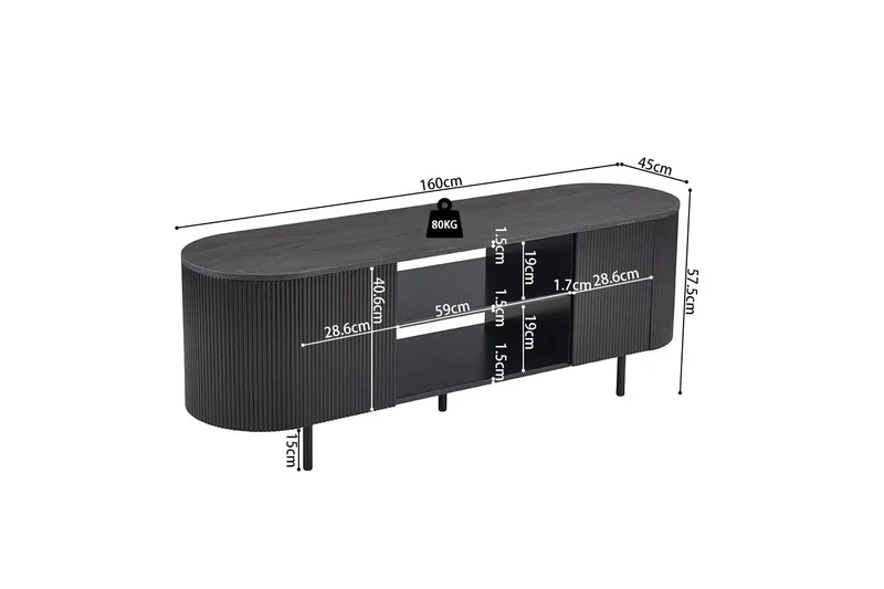 Meuble TV LYANE - 160 cm