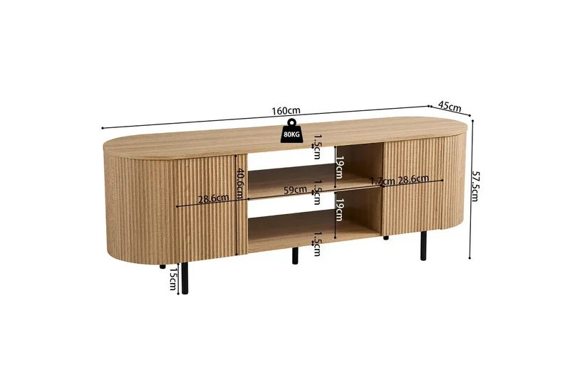 Meuble TV LYANE - 160 cm
