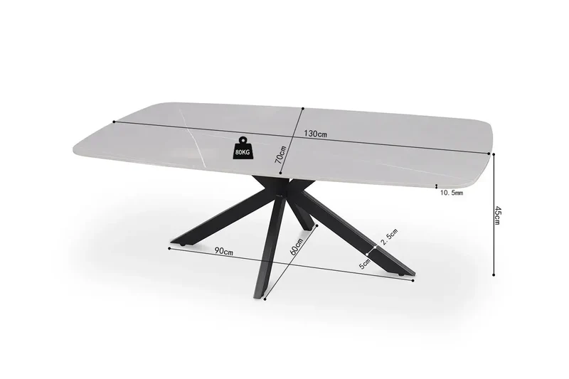 Table basse Ovale en Pierre APOLLINA - 130 x 70 cm