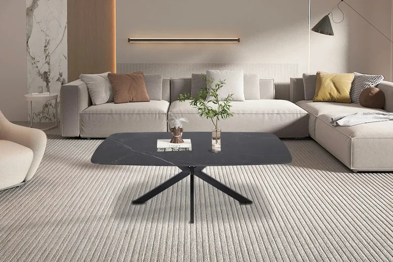 Table basse Ovale en Pierre APOLLINA - 130 x 70 cm