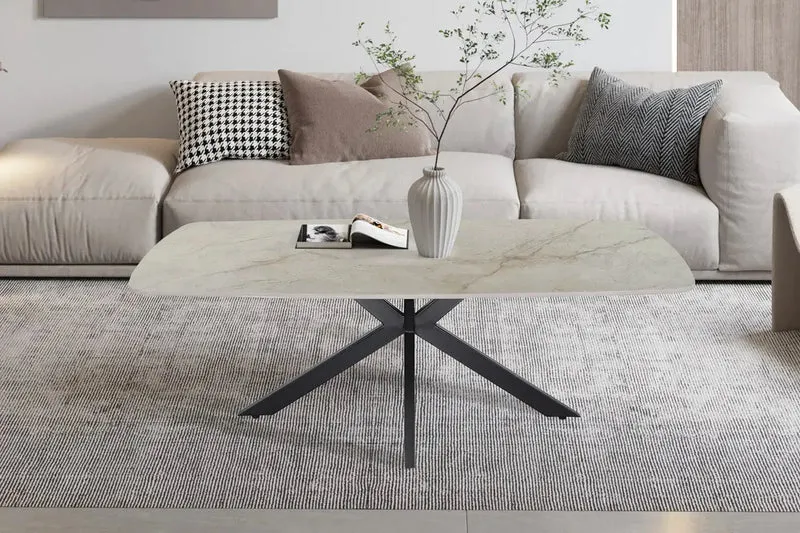 Table basse Ovale en Pierre APOLLINA - 130 x 70 cm