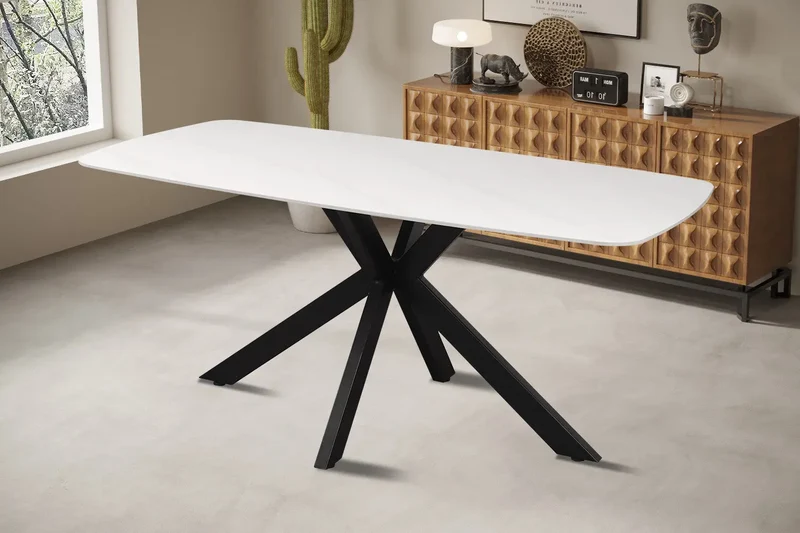 Table à manger Ovale en Pierre APOLLINA - 180 x 90 cm
