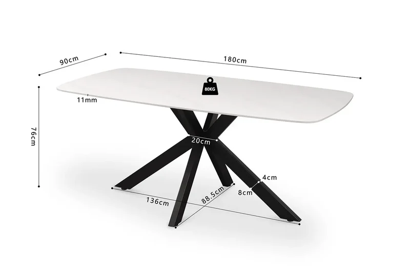 Table à manger Ovale en Pierre APOLLINA - 180 x 90 cm