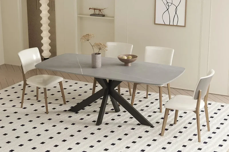 Table à manger Ovale en Pierre APOLLINA - 180 x 90 cm