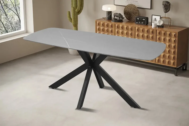 Table à manger Ovale en Pierre APOLLINA - 180 x 90 cm
