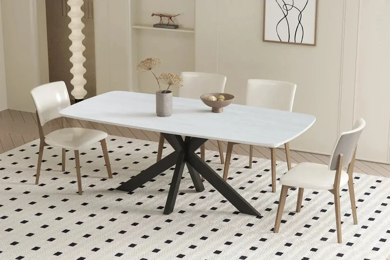 Table à manger Ovale en Pierre APOLLINA - 180 x 90 cm
