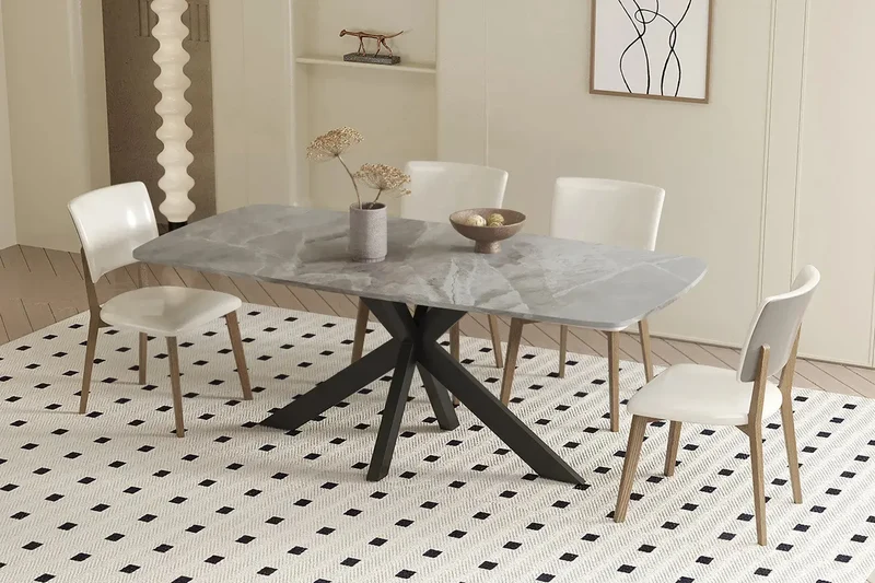 Table à manger Ovale en Pierre APOLLINA - 180 x 90 cm