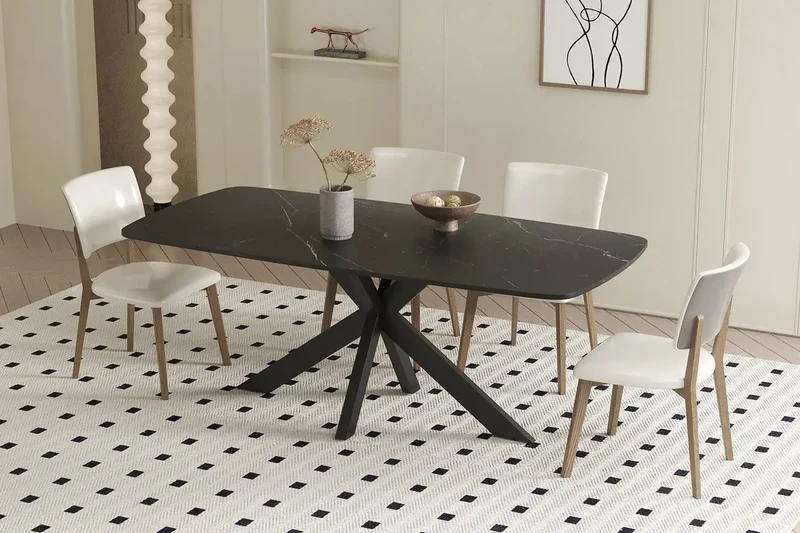 Table à manger Ovale en Pierre APOLLINA - 180 x 90 cm