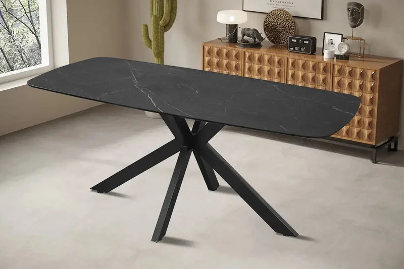 Table à manger Ovale en Pierre APOLLINA - 180 x 90 cm