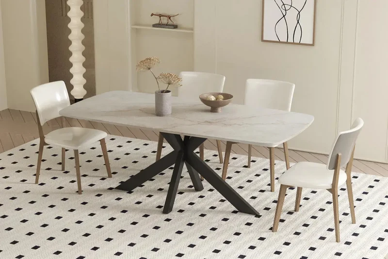 Table à manger Ovale en Pierre APOLLINA - 180 x 90 cm