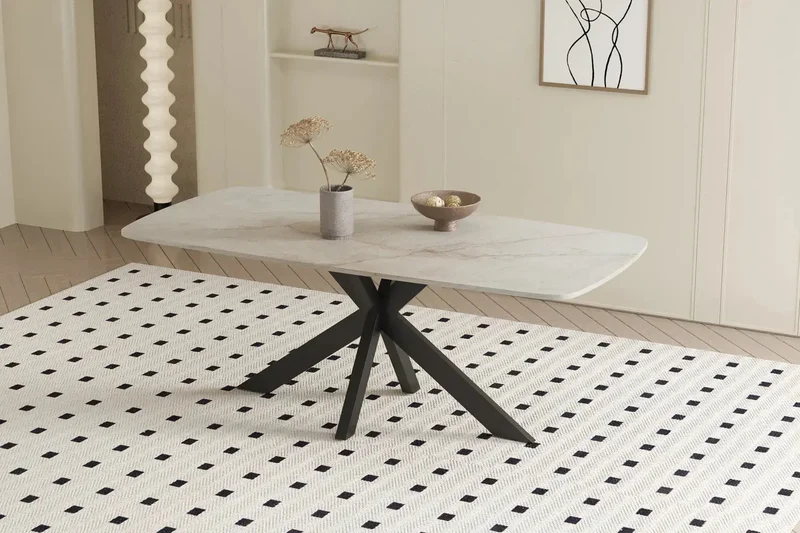 Table à manger Ovale en Pierre APOLLINA - 180 x 90 cm