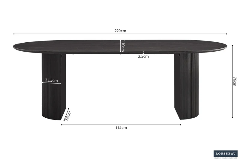 Table à Manger Ovale LYANE - 220 cm