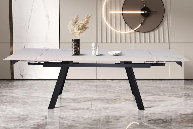 Table Extensible Rectangulaire Plateau en Pierre HIRA - 160 à 240 cm