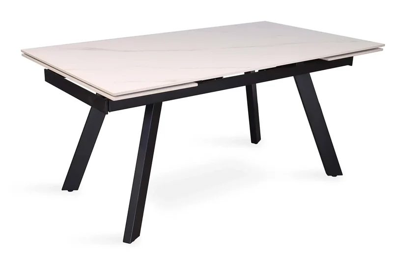 Table Extensible Rectangulaire Plateau en Pierre HIRA - 160 à 240 cm