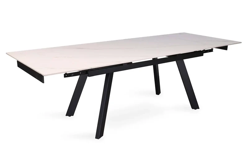 Table Extensible Rectangulaire Plateau en Pierre HIRA - 160 à 240 cm