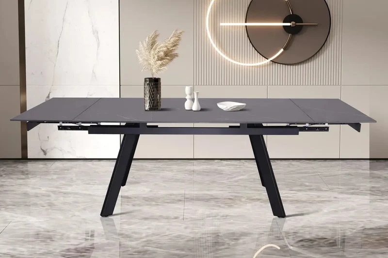 Table Extensible Rectangulaire Plateau en Pierre HIRA - 160 à 240 cm
