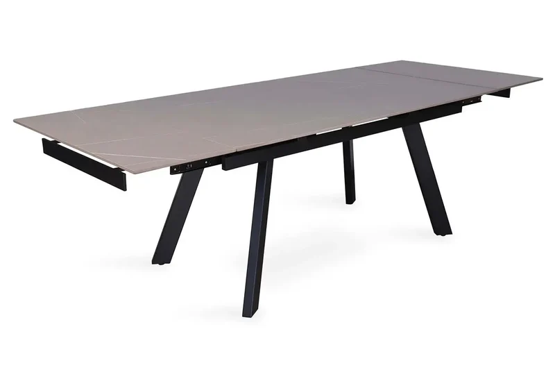 Table Extensible Rectangulaire Plateau en Pierre HIRA - 160 à 240 cm