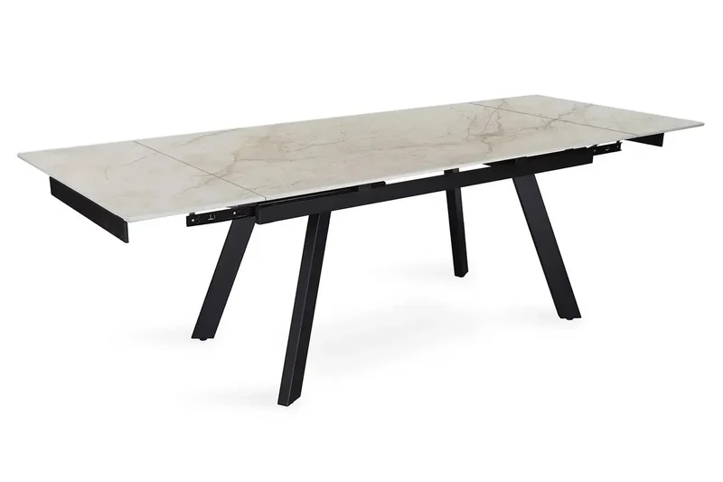 Table Extensible Rectangulaire Plateau en Pierre HIRA - 160 à 240 cm