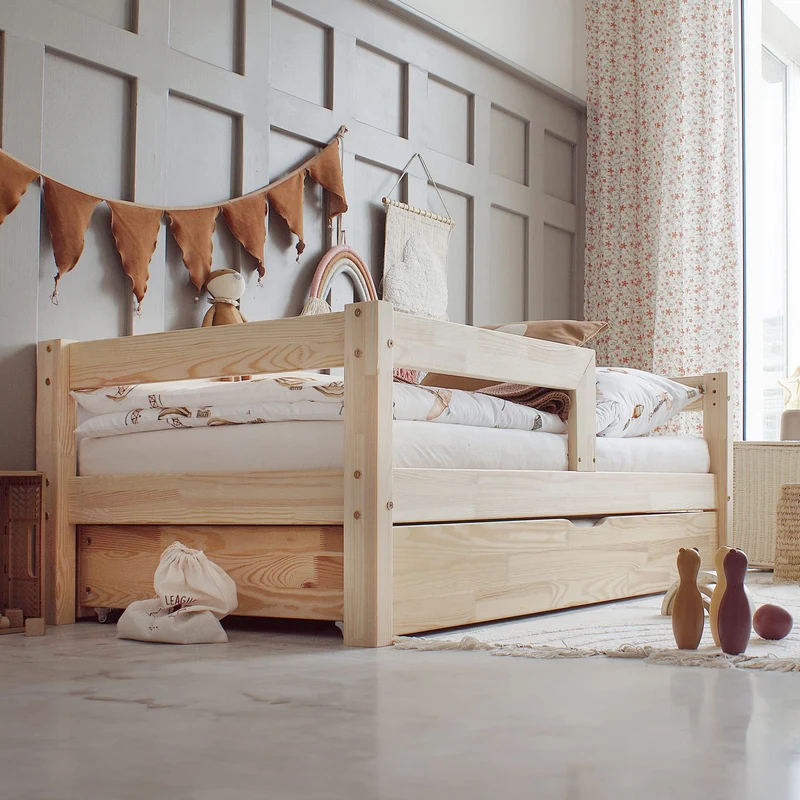 Lit simple en bois avec tiroir • Ariane