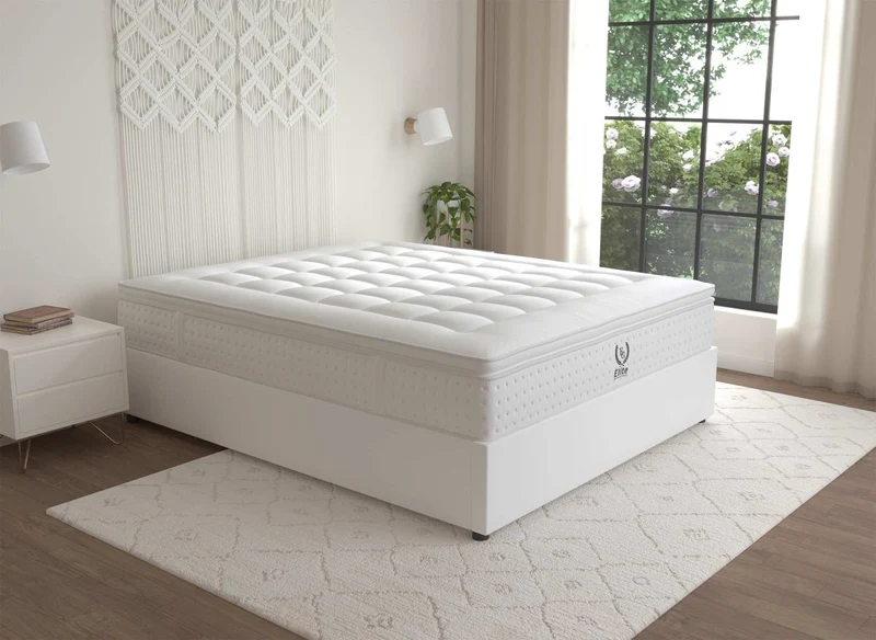 Matelas hybride mousse mémoire en gel et ressorts ensachés 160 x 200 cm épaisseur 31 cm SERENA