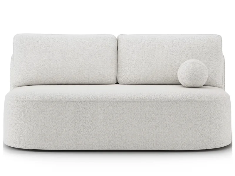 Canapé Lilana – Convertible 2 places avec coffre | Design arrondi moderne