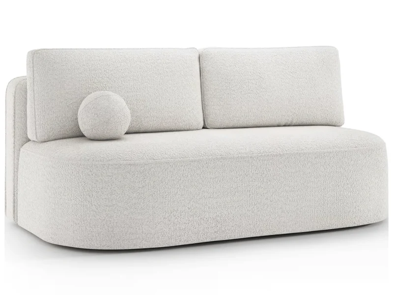 Canapé Lilana – Convertible 2 places avec coffre | Design arrondi moderne