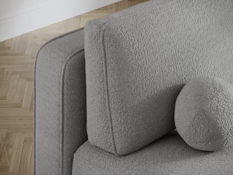 Canapé Lilana – Convertible 2 places avec coffre | Design arrondi moderne