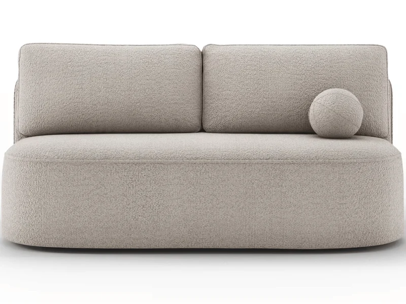 Canapé Lilana – Convertible 2 places avec coffre | Design arrondi moderne