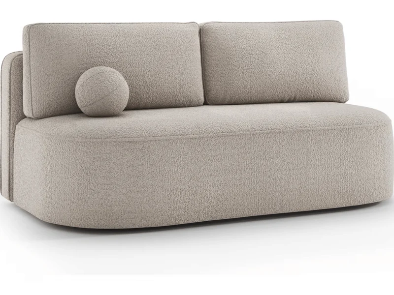 Canapé Lilana – Convertible 2 places avec coffre | Design arrondi moderne